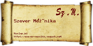 Szever Mónika névjegykártya