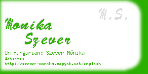 monika szever business card